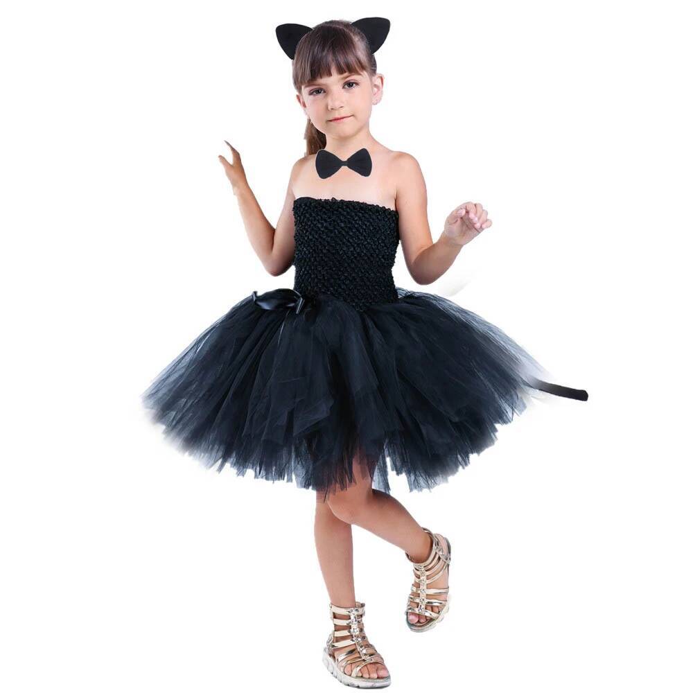Baby Clothing Usa - 귀여운 검은 고양이 투투 드레스 아기