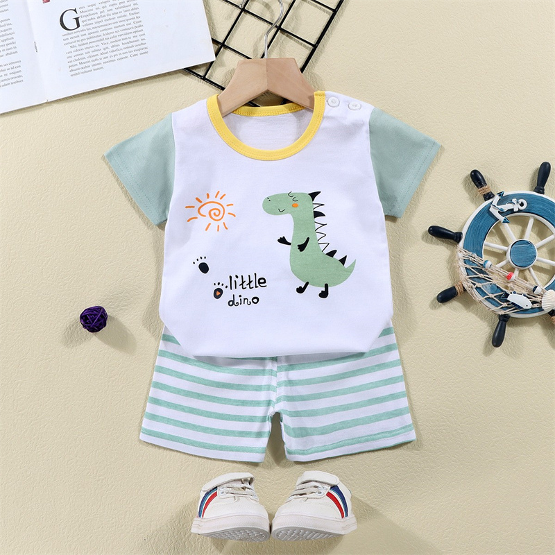 코튼 티셔츠 + 반바지 2 피스 운동복 세트 어린이 만 - Baby Clothing Dividers 리뷰 및 가격