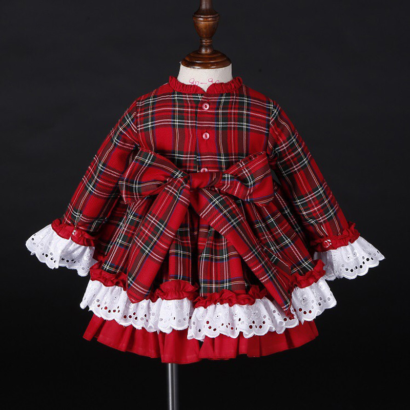 아기 소녀 가을 겨울 크리스마스 붉은 격자 무늬 빈티지 - Baby Clothing Dresser 리뷰 및 가격