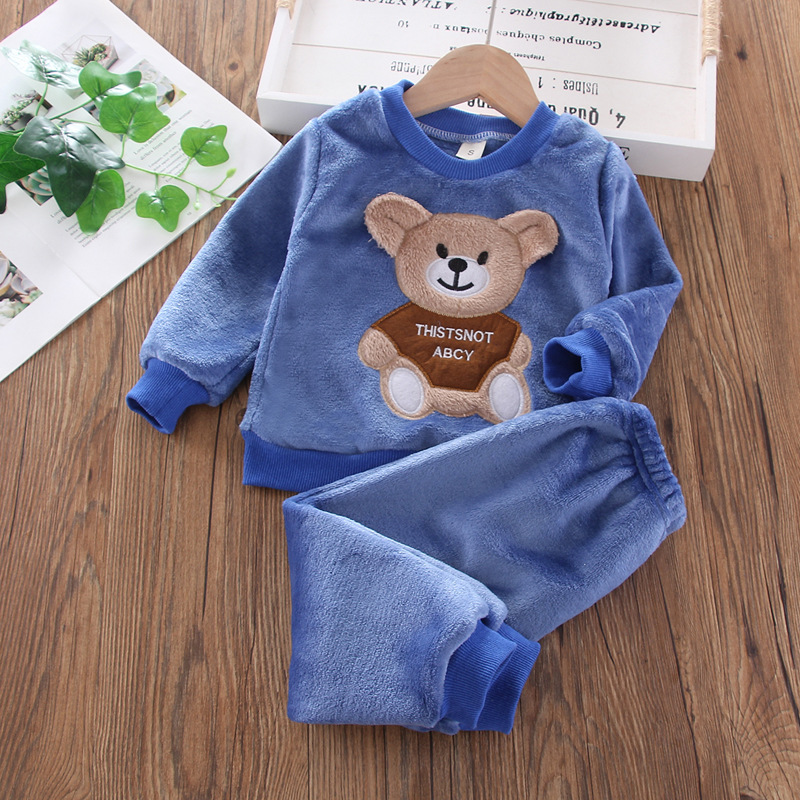 새로운 겨울 아기 소녀 소년 홈웨어 세트 가을 패션 플 - Baby Clothing Dividers 리뷰 및 가격